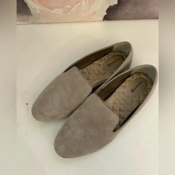 Birdies The Starling Suede Women's Flat Cream Velvet Size 8.5 - Picture 2 of 6